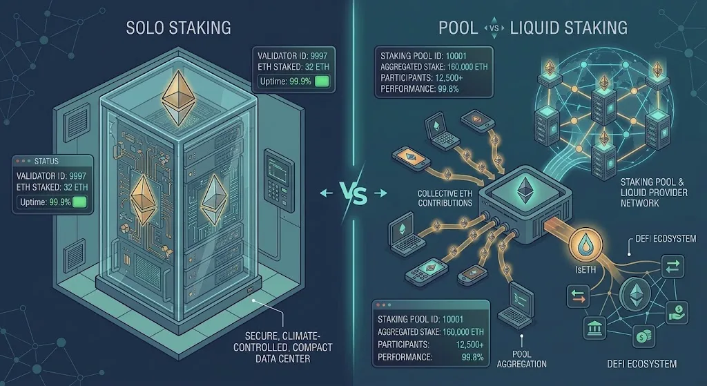 Solo Staking vs Staking Pools and Liquid Staking