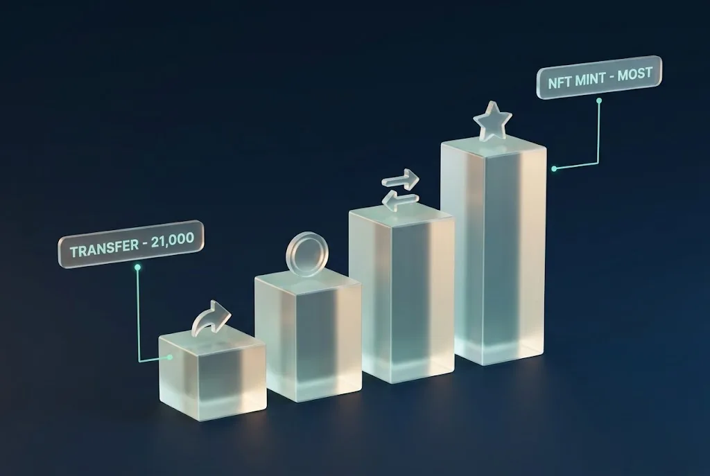 Typical Gas Usage for Different Transaction Types